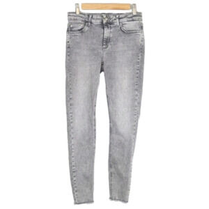 ⭐️3/ $30⭐️ ONLY Women's Onlblush Mid Skinny Raw Hem Jean Grey Wash Denim Sz M/32